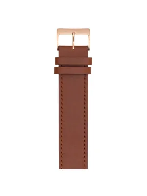 Briston Classic Leather Strap Brown Rose Gold 20mm