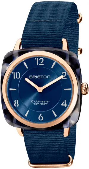 Briston Clubmaster Chic HM Gold Midnight Blue Watch