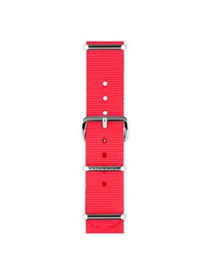 Briston Nato Strap Neon Pink Polished Steel 18mm