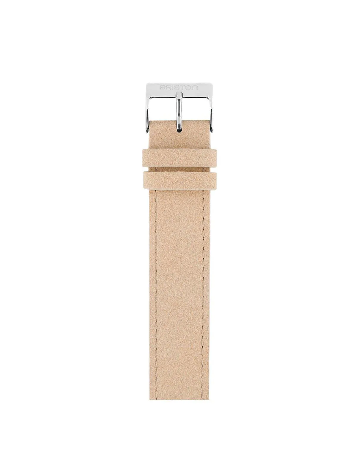 Briston Suede Strap Beige Polished Steel 18mm