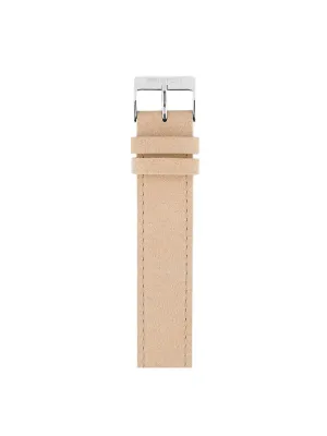 Briston Suede Strap Beige Polished Steel 18mm