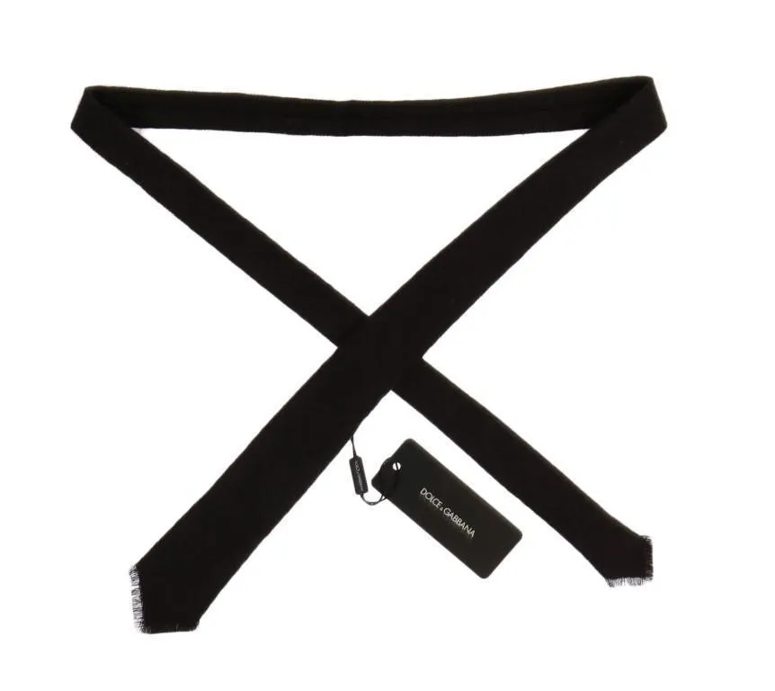 Brown Black Wool Tie