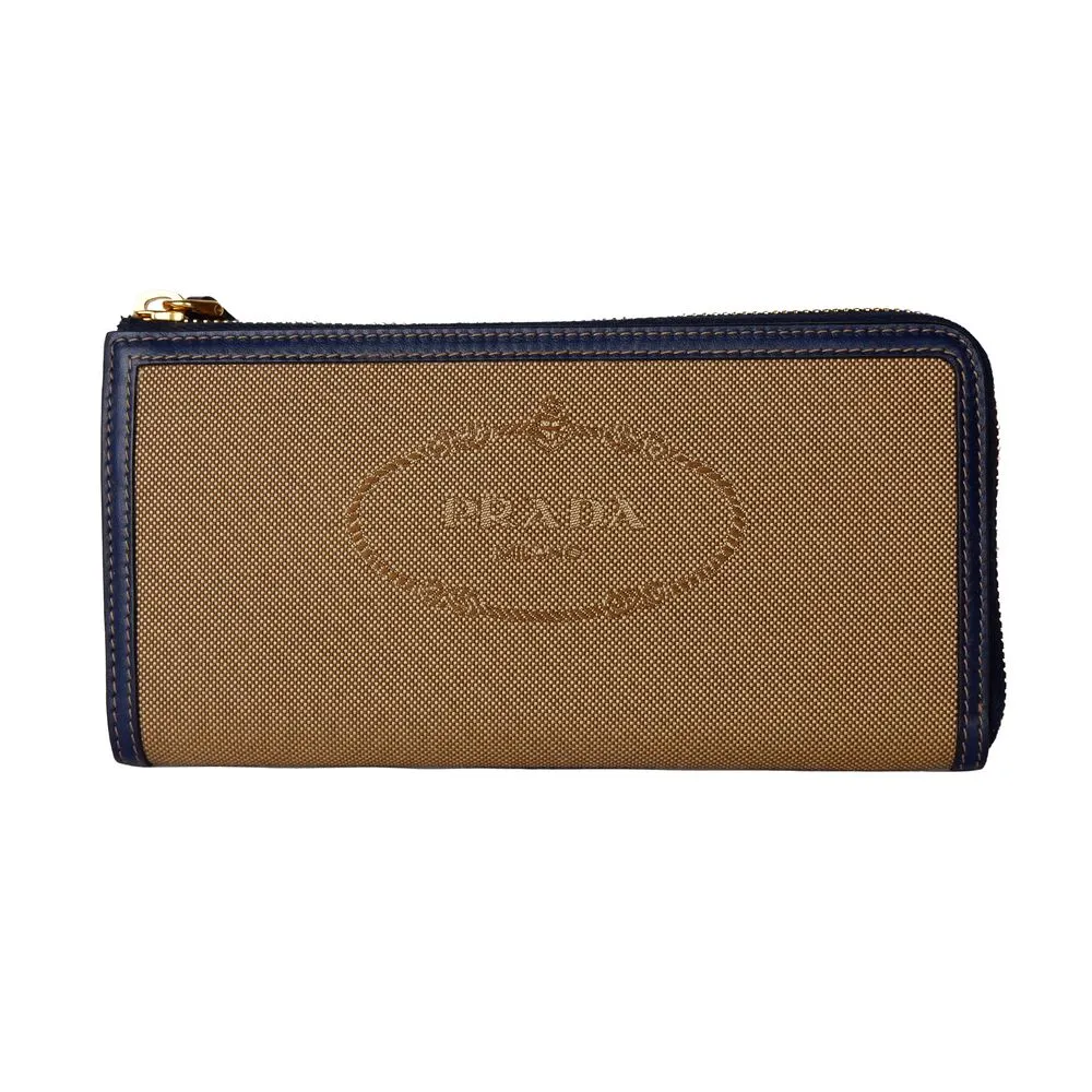 Brown Canvas Women Wallet