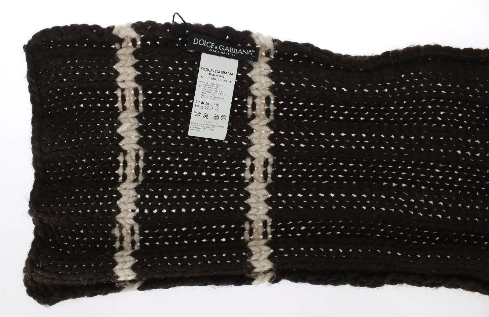 Brown Wool Blend Mens Scarf
