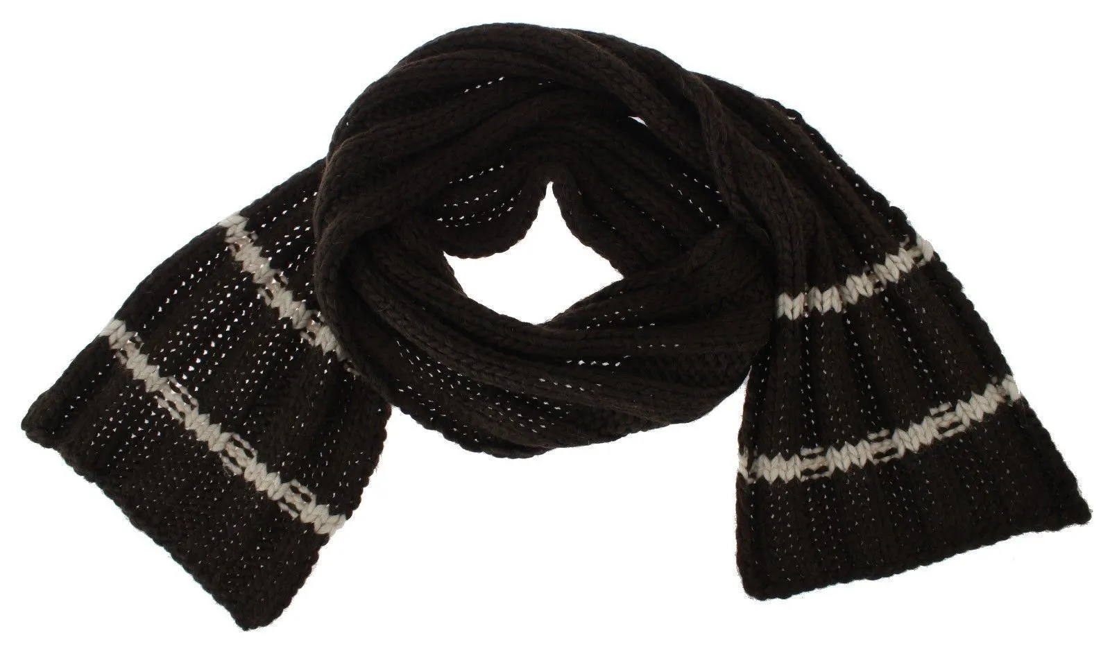 Brown Wool Blend Mens Scarf