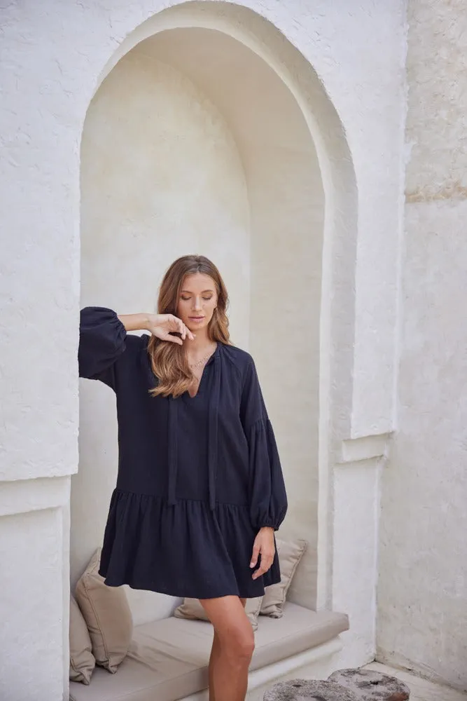 Buddha Wear Bayo Tunic Dress Black