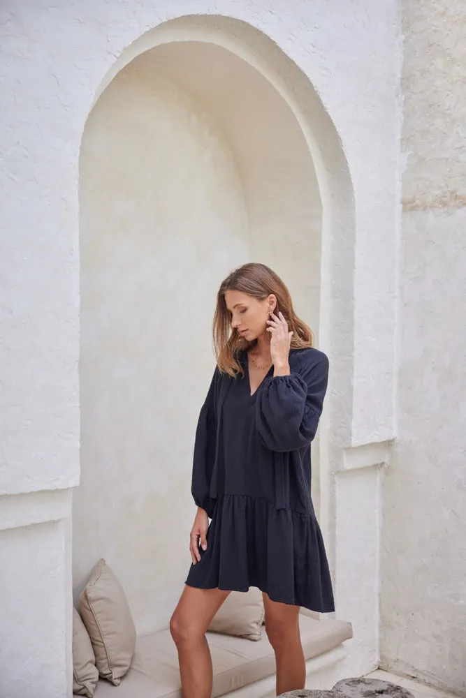 Buddha Wear Bayo Tunic Dress Black