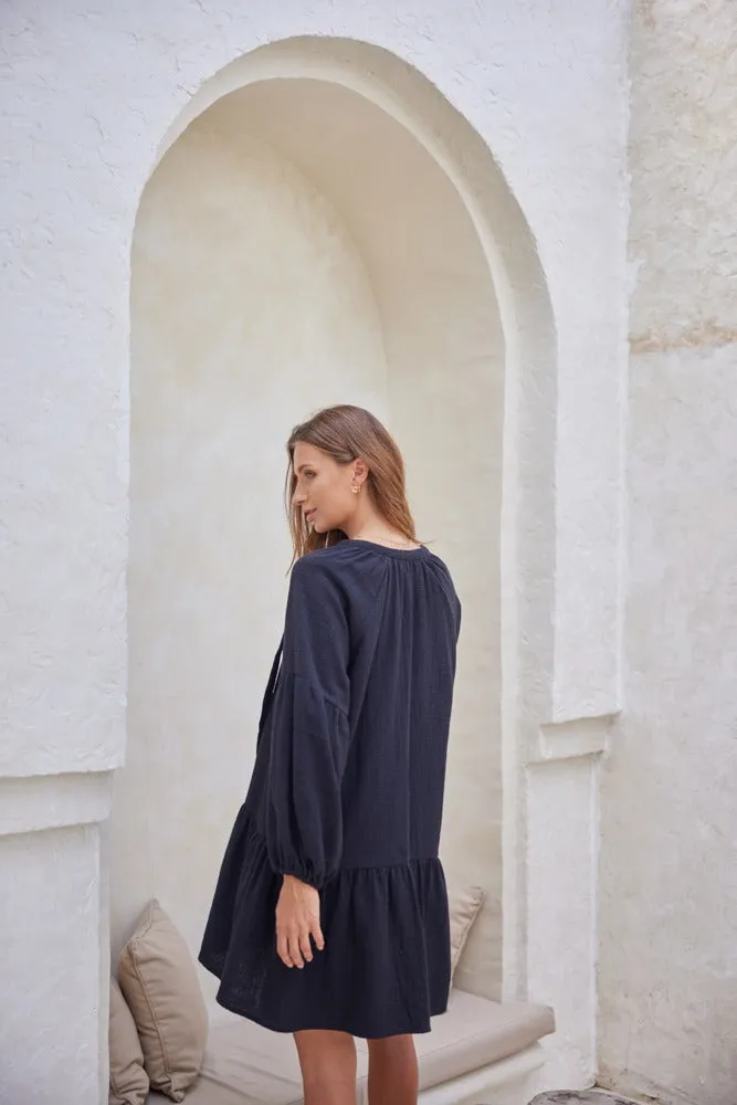 Buddha Wear Bayo Tunic Dress Black