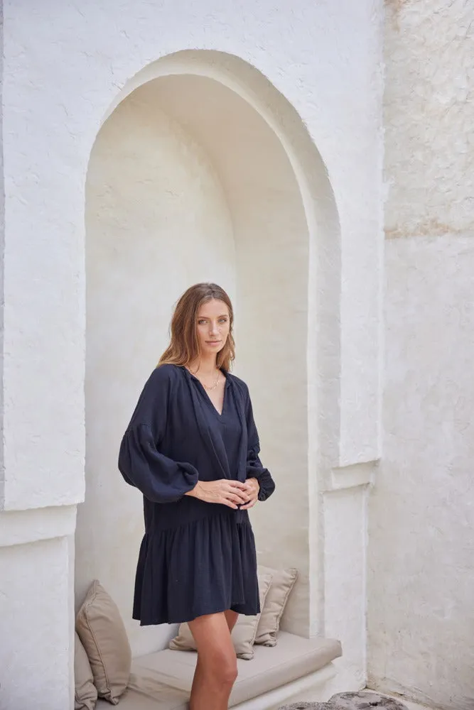 Buddha Wear Bayo Tunic Dress Black