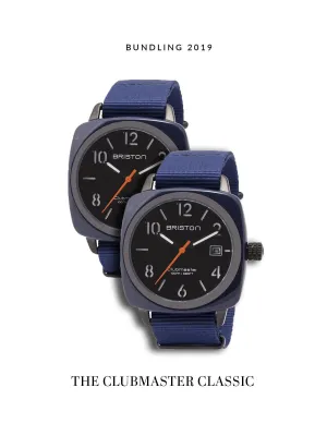 BUNDLING Briston Clubmaster Classic Acetate HMS Navy Military PVD 40mm