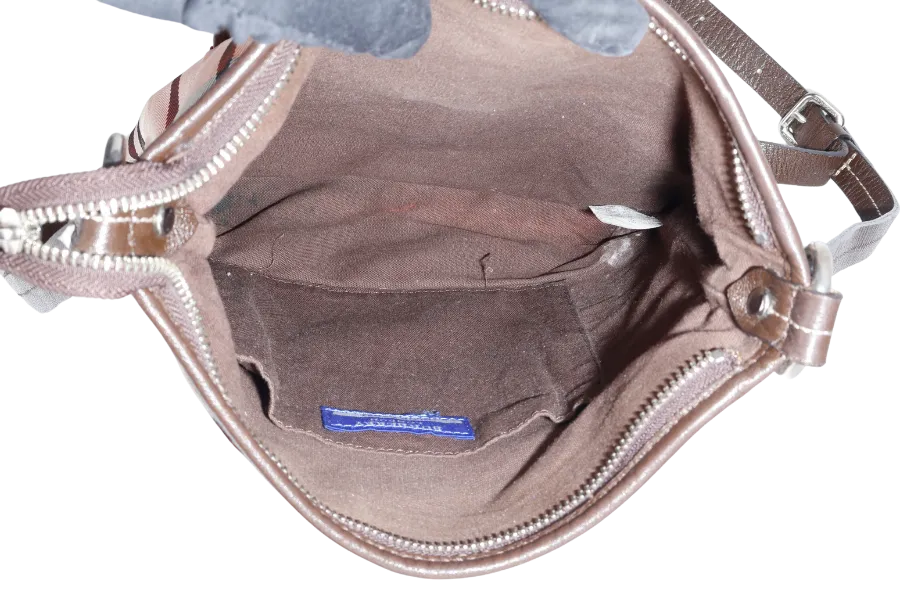 BURBERRY BLUE LABEL NOVA CHECK CROSSBODY BAG PINK CANVAS SILVER HARDWARE NO DUST COVER