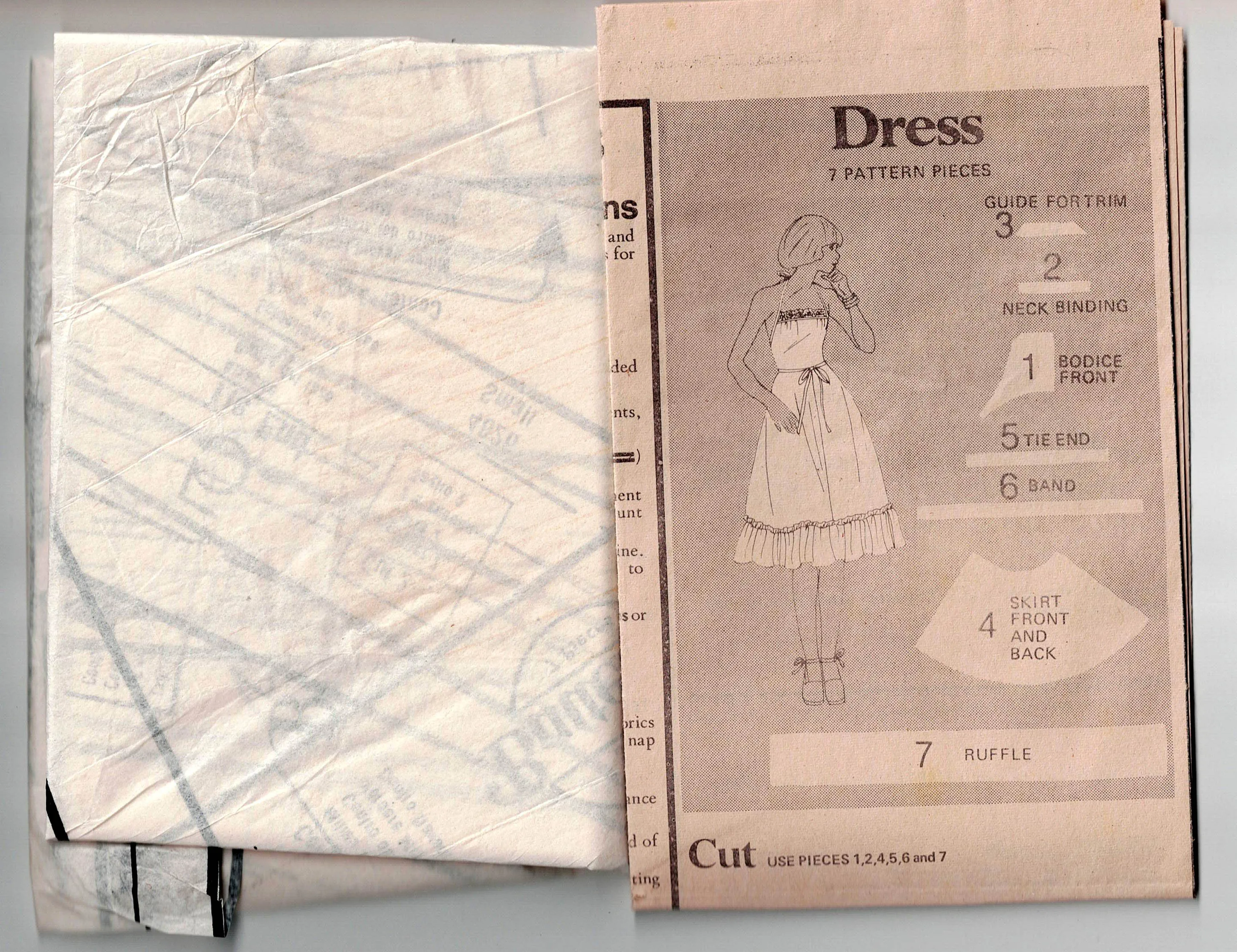 Butterick 4826 EASY Womens Summer Halter Wrap Dress 1970s Vintage Sewing Pattern Size Small 8 - 10