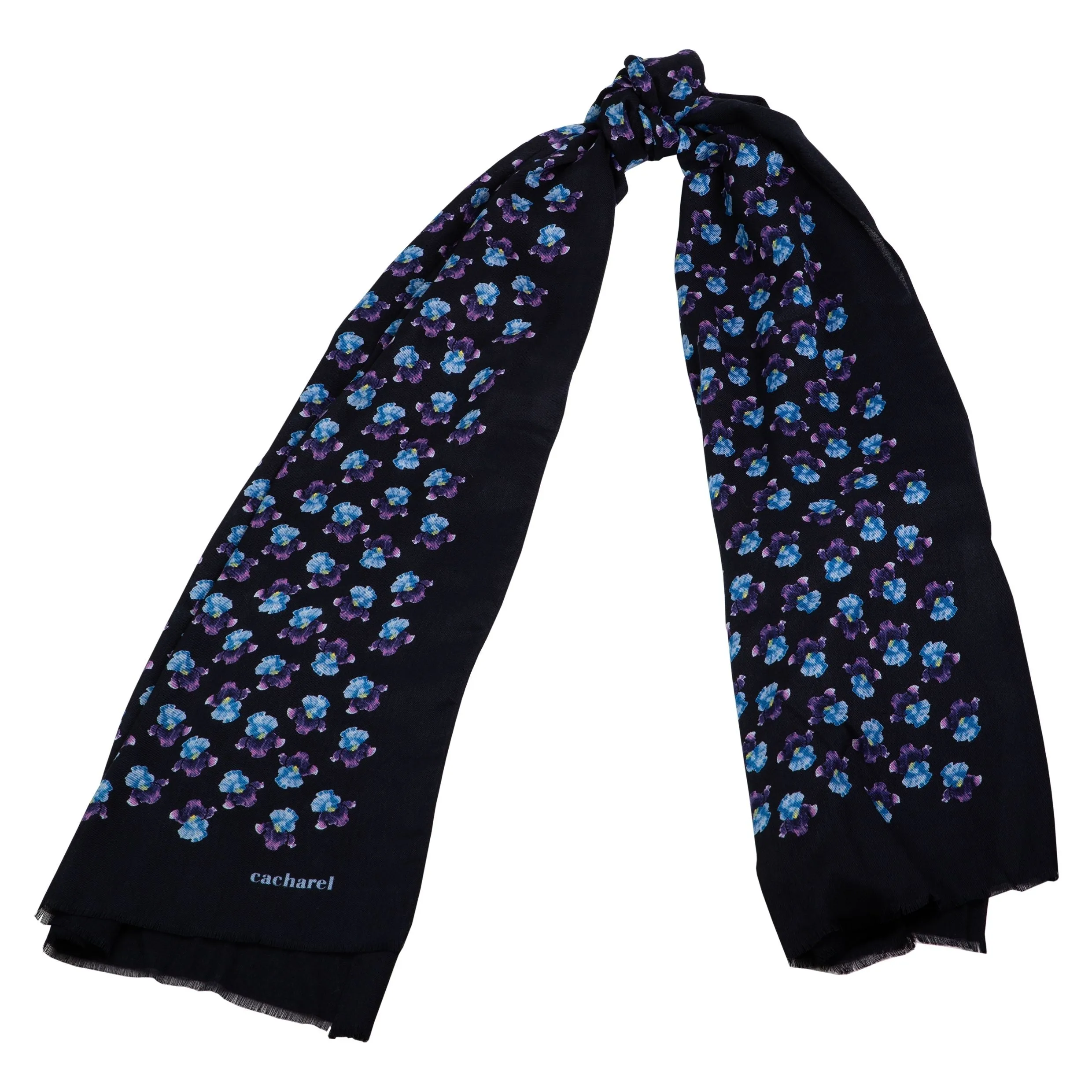 Cacharel CFG034N-Long scarf Hortense Navy