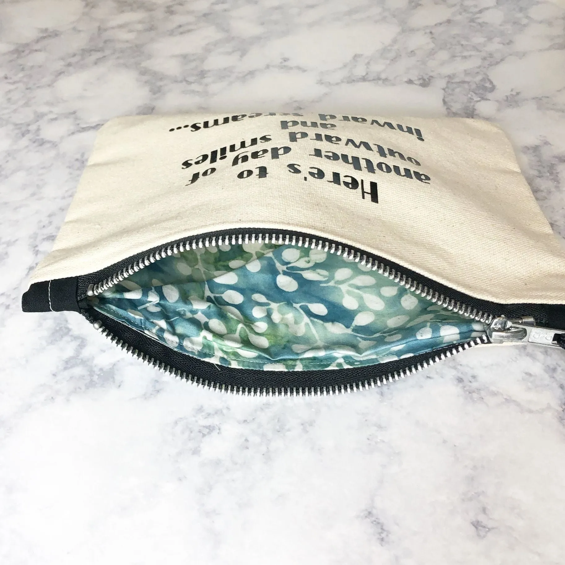 Canvas zip bag lined - big girl panties