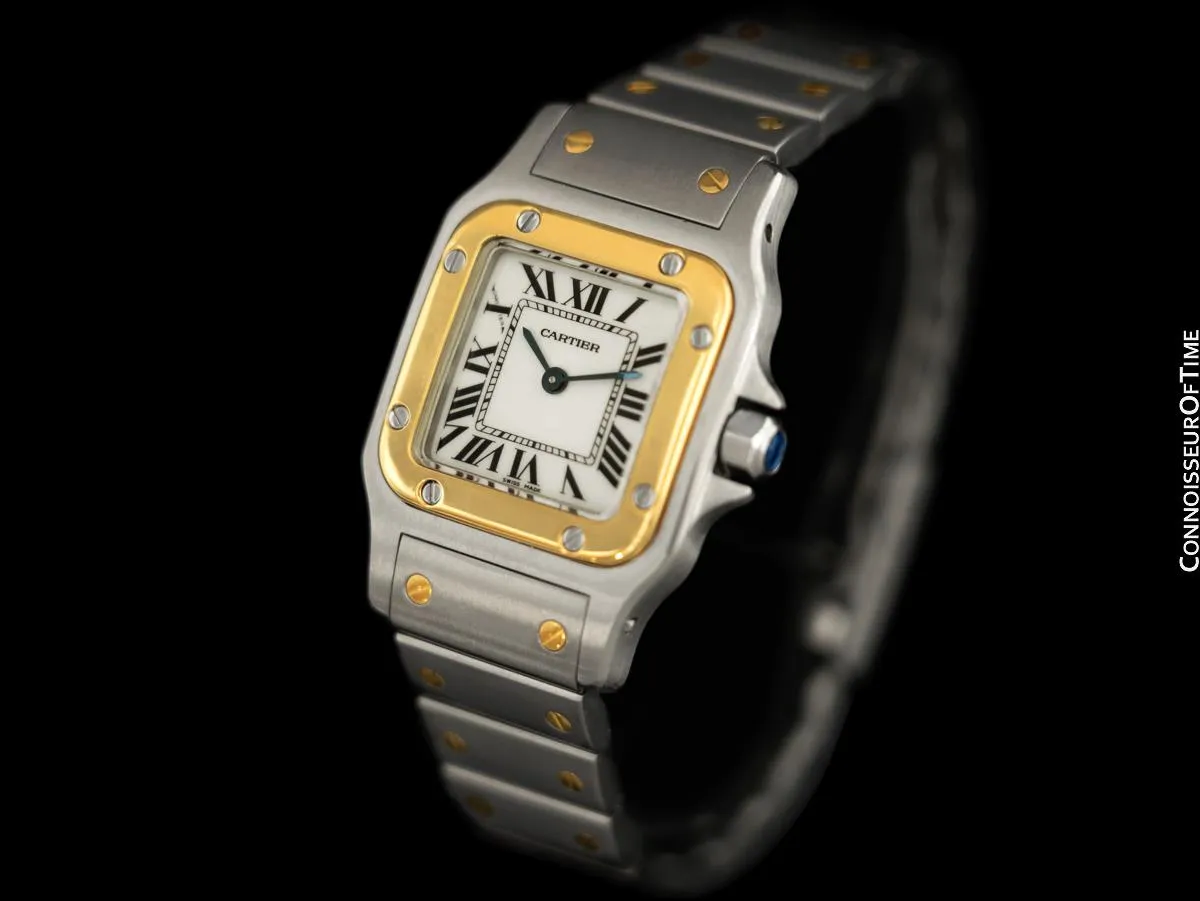 Cartier Ladies Santos Galbee Two-Tone Watch - Stainless Steel & 18K Gold