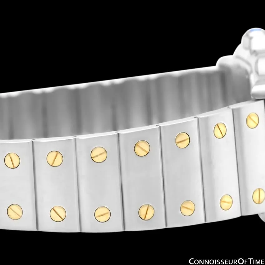 Cartier Santos Galbee Mens Two-Tone Bracelet Stainless Steel & 18K Gold Watch - Box & Papers