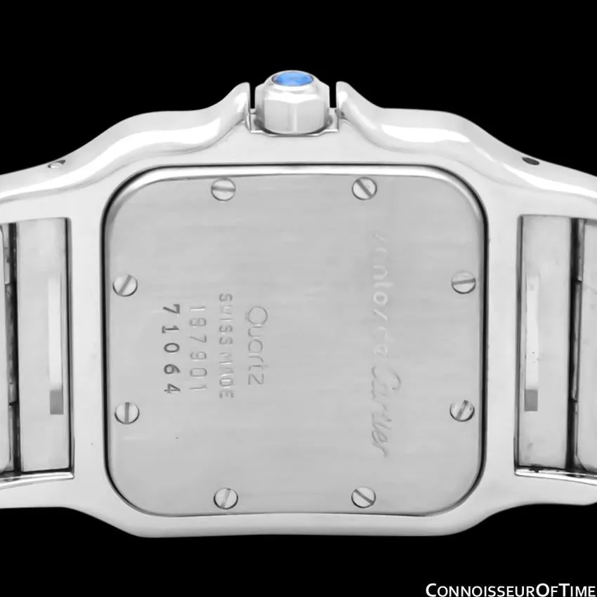 Cartier Santos Galbee Mens Two-Tone Bracelet Stainless Steel & 18K Gold Watch - Box & Papers