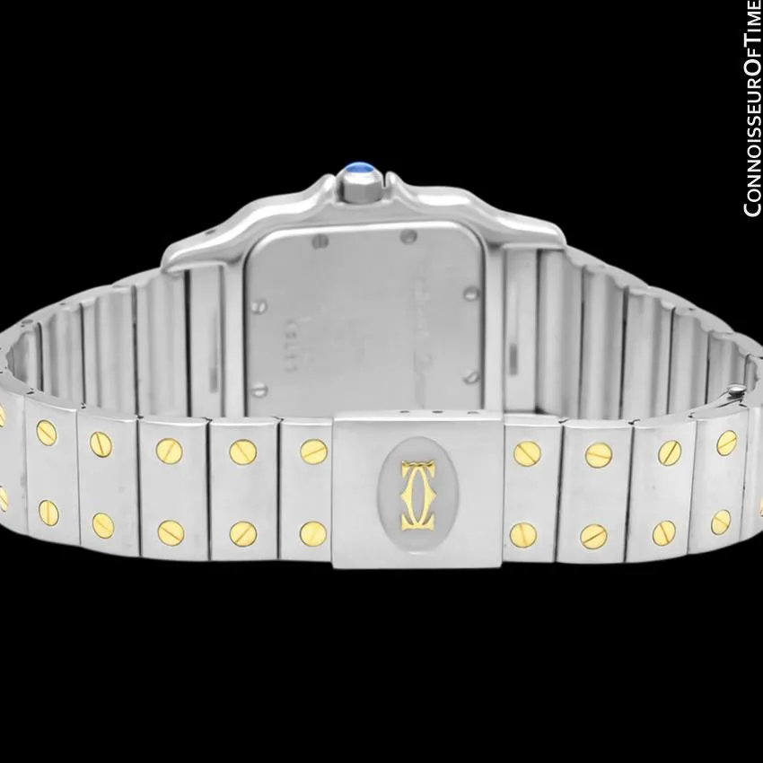 Cartier Santos Galbee Mens Two-Tone Bracelet Watch with Date - Stainless Steel & 18K Gold