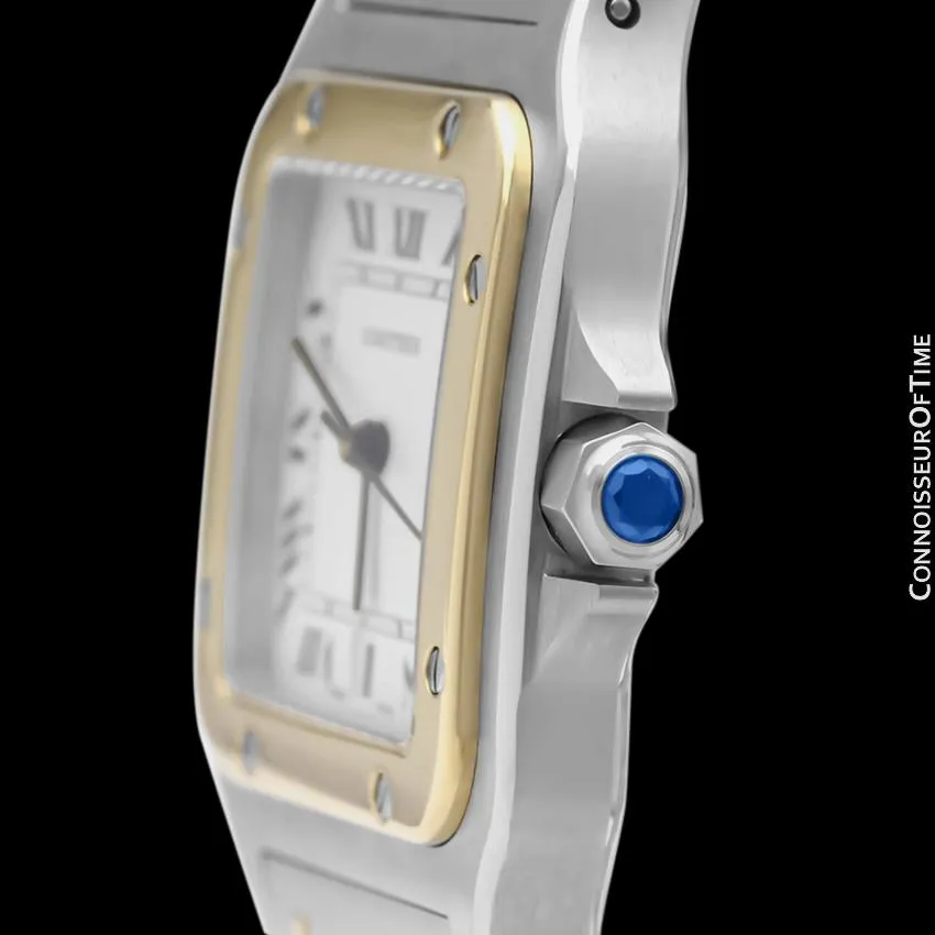 Cartier Santos Galbee Mens Two-Tone Bracelet Watch with Date - Stainless Steel & 18K Gold