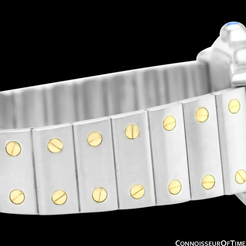 Cartier Santos Galbee Mens Two-Tone Bracelet Watch with Date - Stainless Steel & 18K Gold
