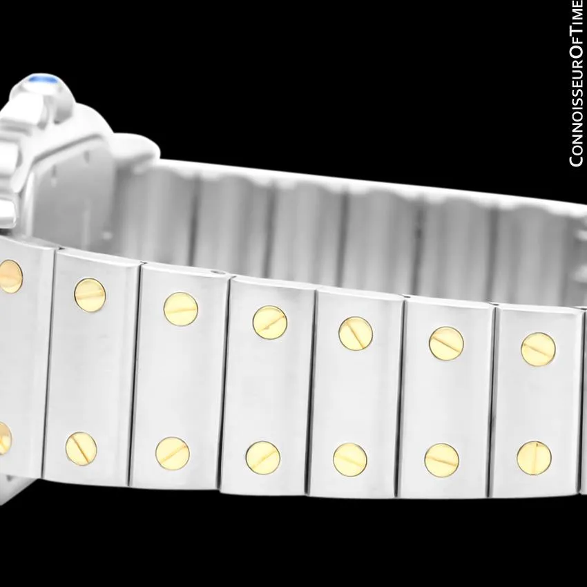 Cartier Santos Galbee Mens Two-Tone Bracelet Watch with Date - Stainless Steel & 18K Gold