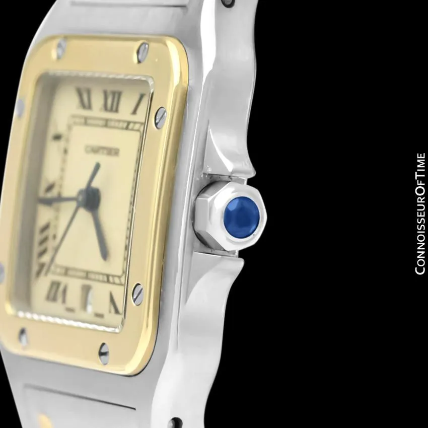 Cartier Santos Galbee Mens Two-Tone Bracelet Watch with Date - Stainless Steel & 18K Gold