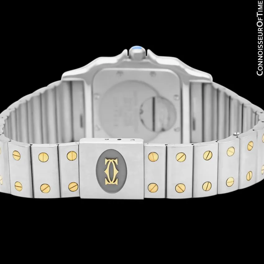 Cartier Santos Galbee Mens Two-Tone Bracelet Watch with Date - Stainless Steel & 18K Gold