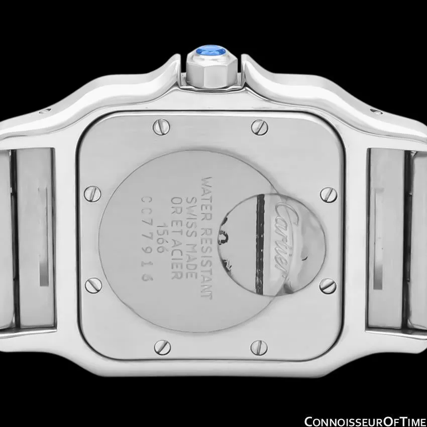 Cartier Santos Galbee Mens Two-Tone Bracelet Watch with Date - Stainless Steel & 18K Gold