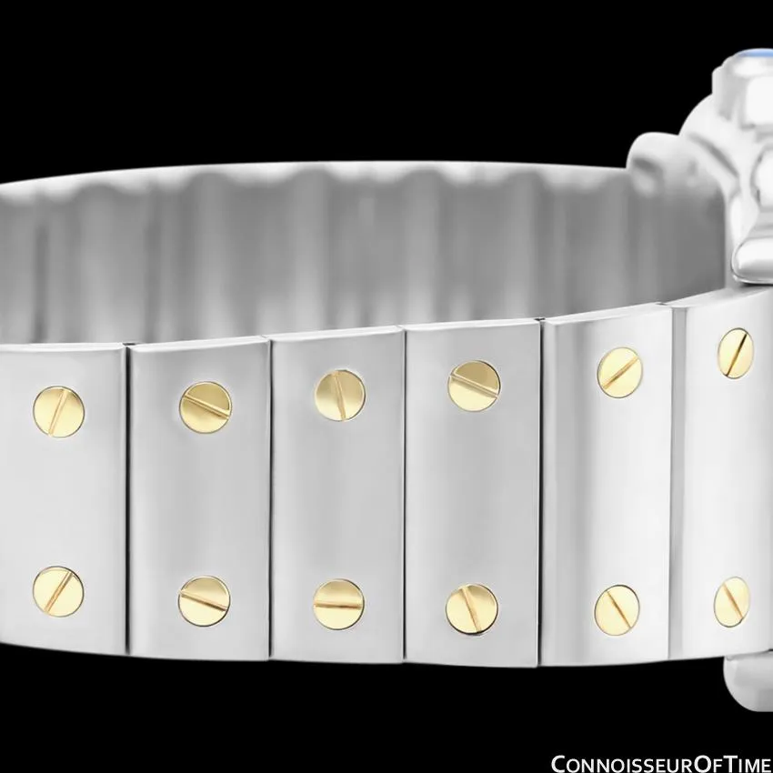 Cartier Santos Galbee Mens Two-Tone Bracelet Watch with Date - Stainless Steel & 18K Gold