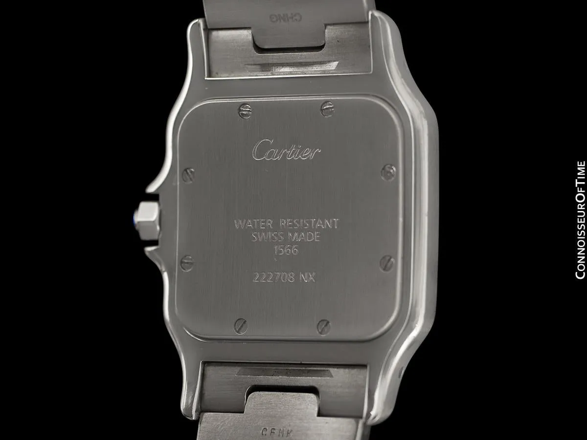Cartier Santos Galbee Mens Two-Tone Stainless Steel & 18K Gold Bracelet Watch - Papers & Box