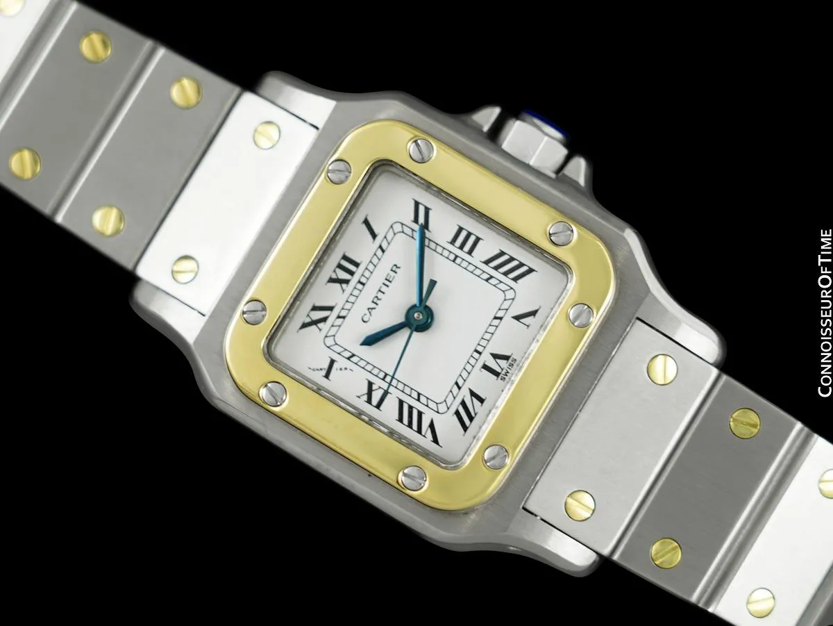 Cartier Santos Ladies Two-Tone Automatic Bracelet Watch - Stainless Steel & 18K Gold