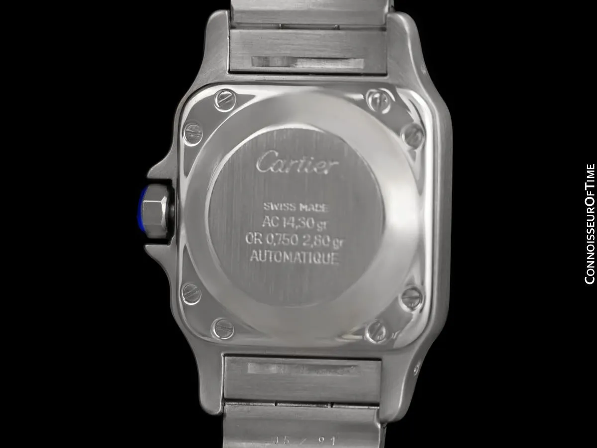 Cartier Santos Ladies Two-Tone Automatic Bracelet Watch - Stainless Steel & 18K Gold