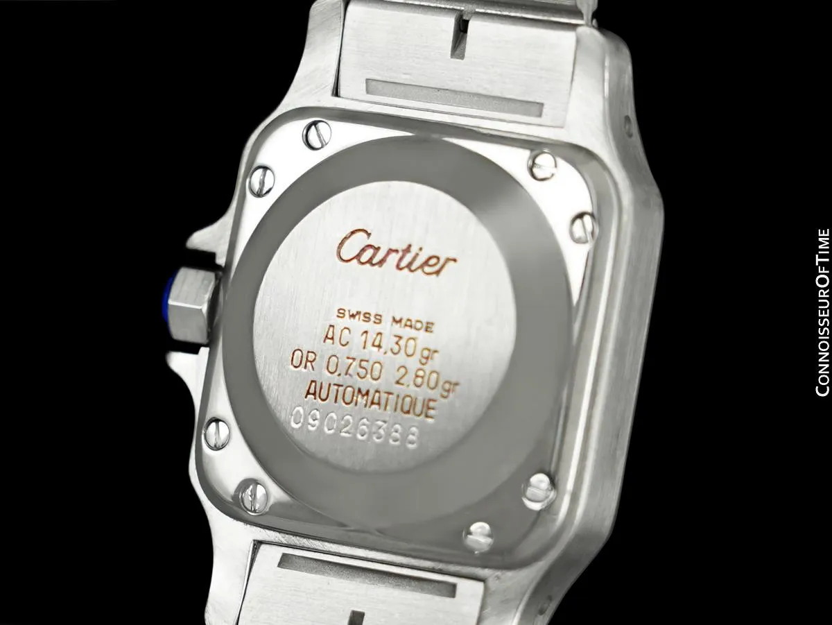 Cartier Santos Ladies Two-Tone Automatic Bracelet Watch - Stainless Steel & 18K Gold