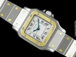 Cartier Santos Ladies Two-Tone Automatic Bracelet Watch - Stainless Steel & 18K Gold