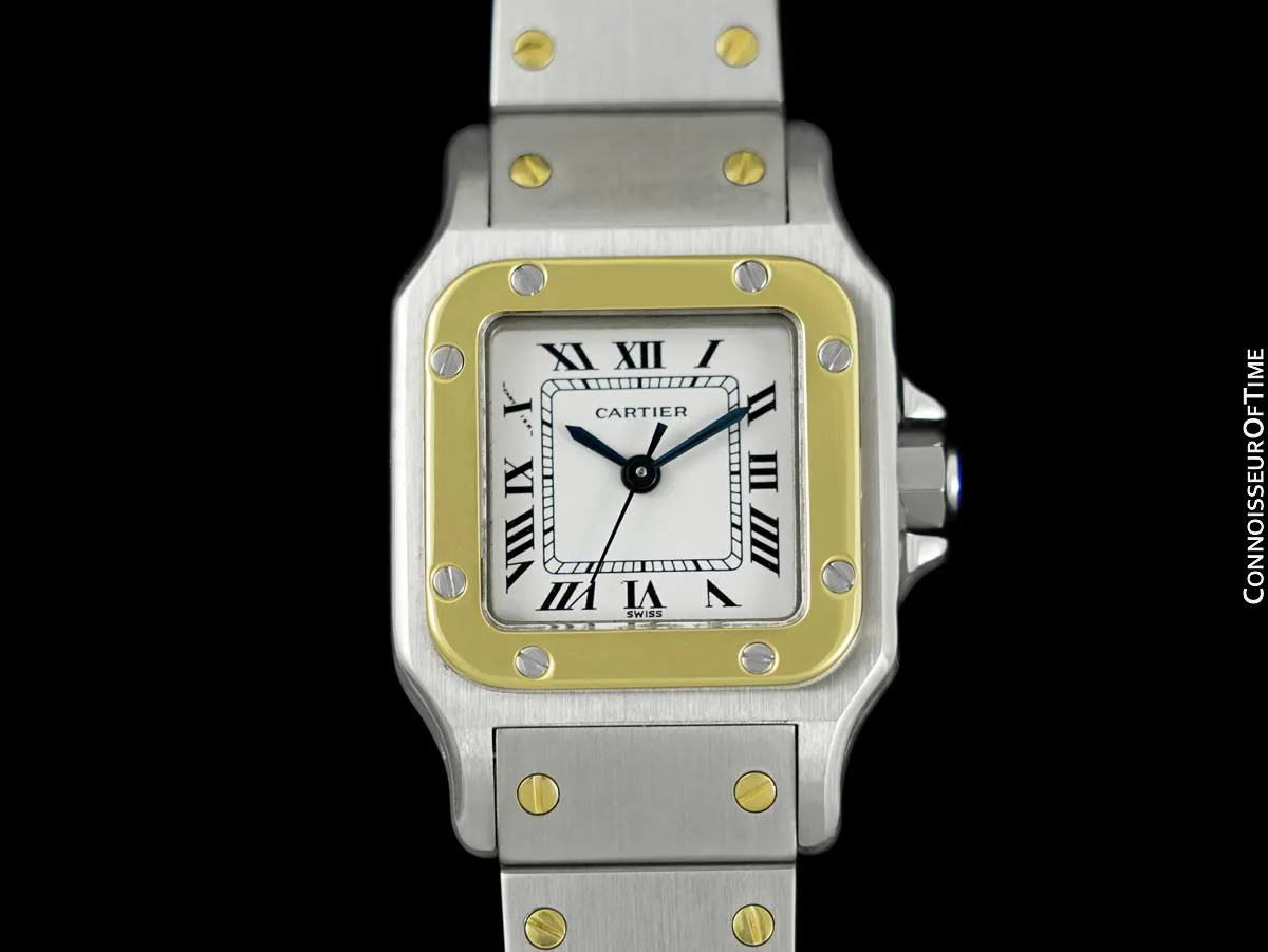 Cartier Santos Ladies Two-Tone Automatic Bracelet Watch - Stainless Steel & 18K Gold