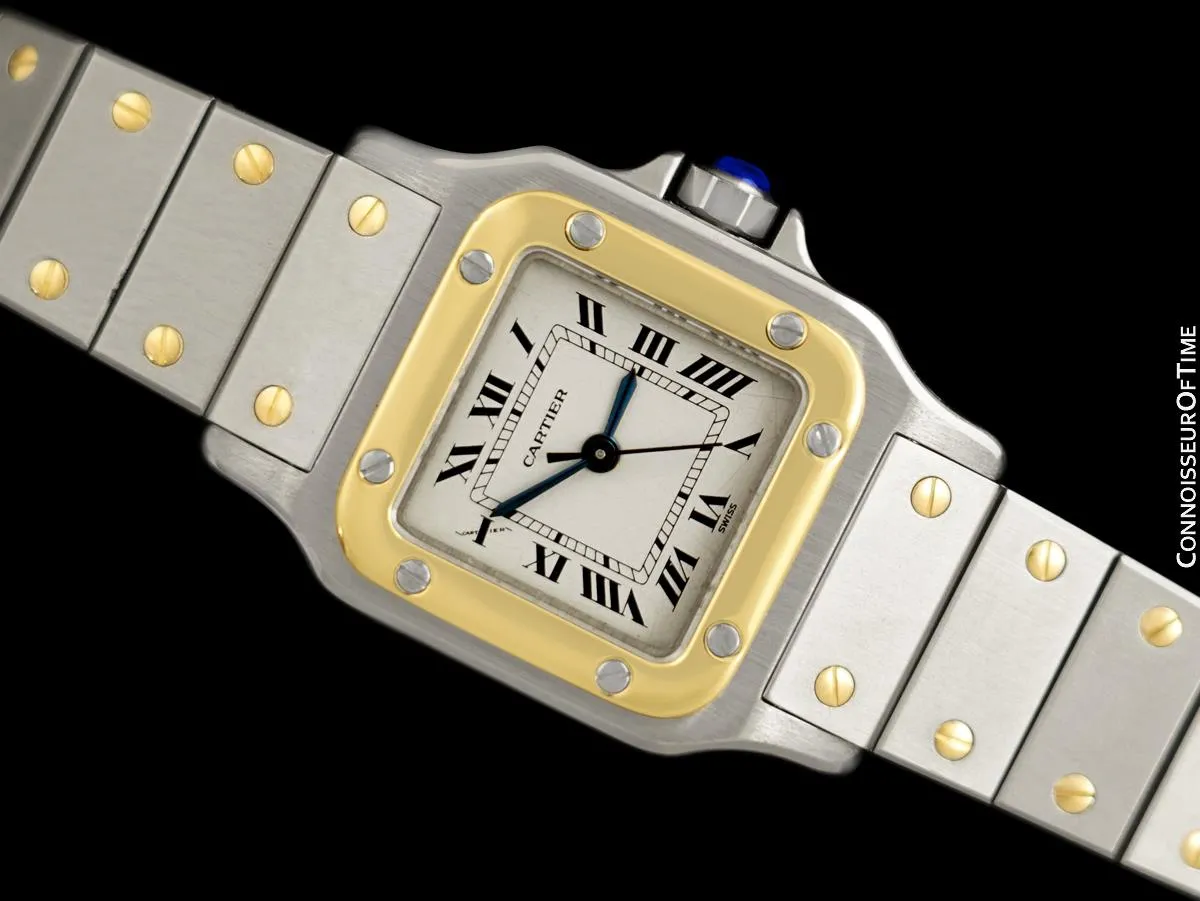 Cartier Santos Ladies Two-Tone Automatic Bracelet Watch - Stainless Steel & 18K Gold