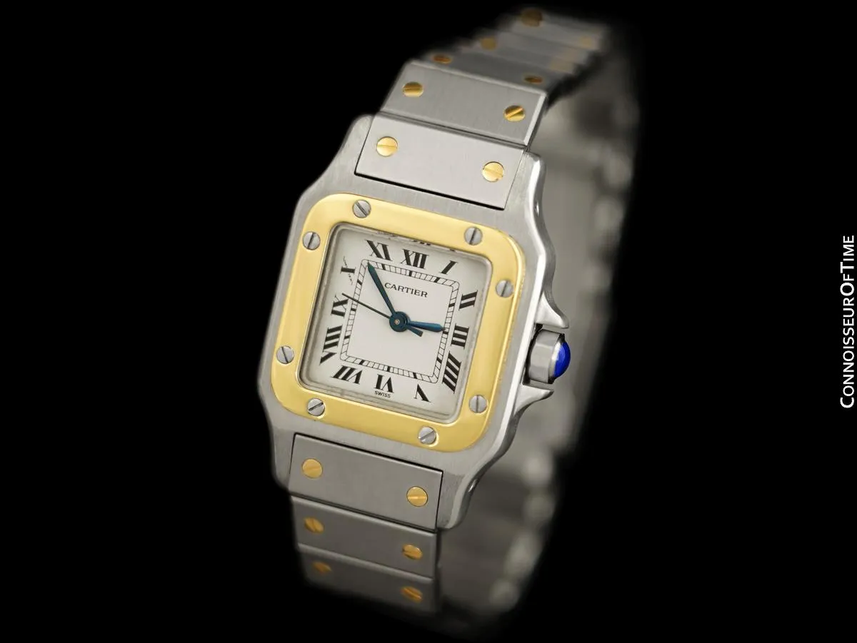Cartier Santos Ladies Two-Tone Automatic Bracelet Watch - Stainless Steel & 18K Gold