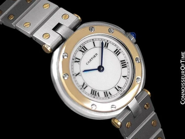 Cartier Santos Vendome Ladies Quartz Watch - Stainless Steel & 18K Gold