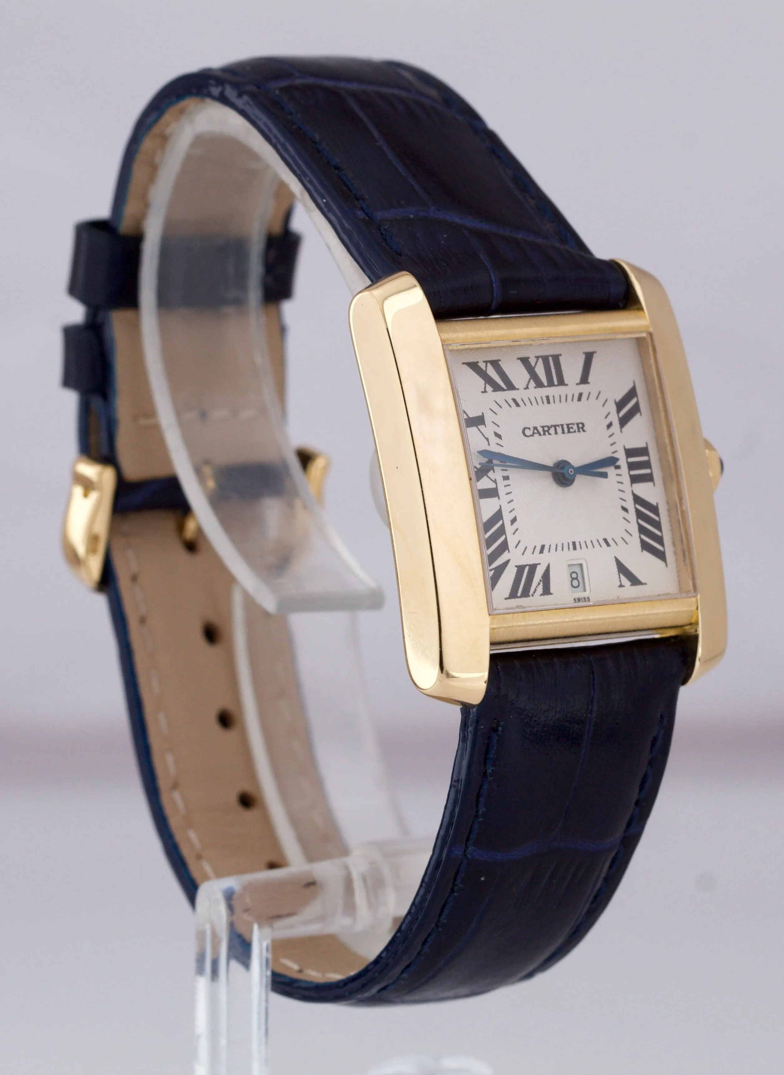 Cartier Tank Francaise W5000156 1840 18K Yellow Gold 28x32mm Automatic Watch