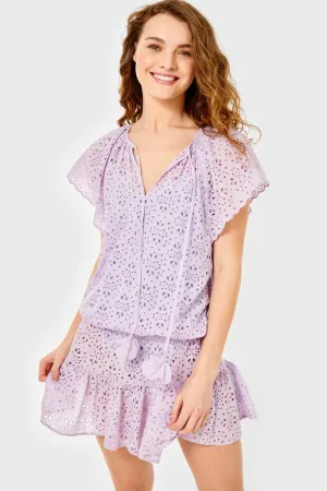 CARTOLINA NANTUCKET | JOY COVERUP | EYELET LILAC