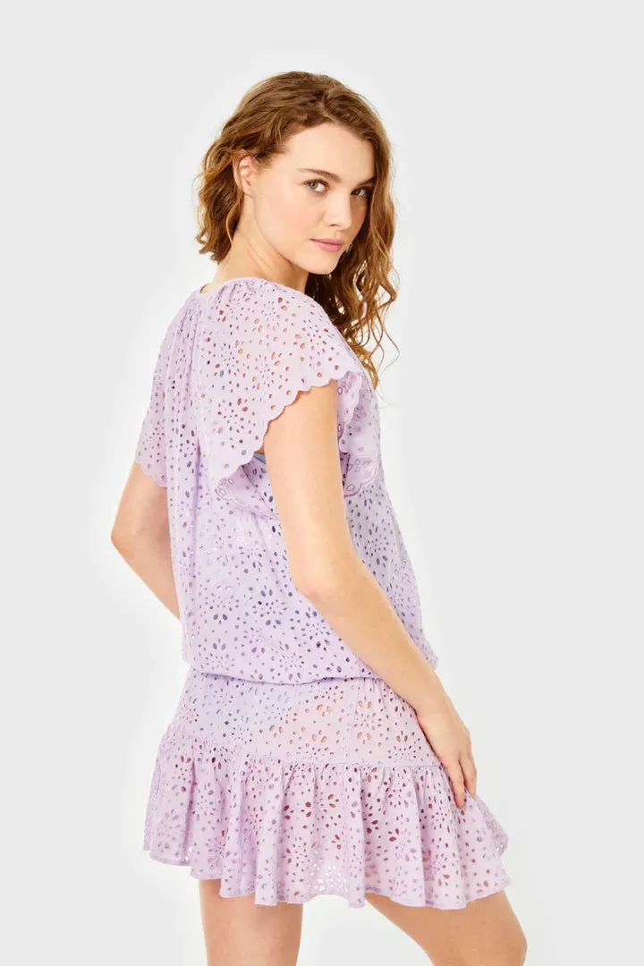CARTOLINA NANTUCKET | JOY COVERUP | EYELET LILAC