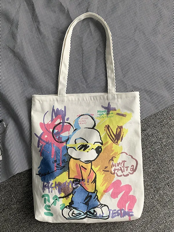 Cartoon Doodle Canvas Bag