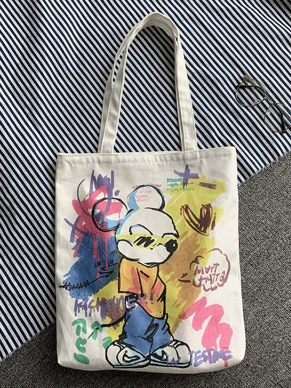 Cartoon Doodle Canvas Bag