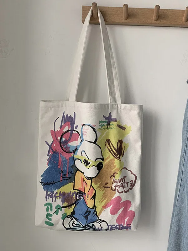 Cartoon Doodle Canvas Bag
