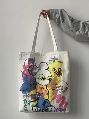 Cartoon Doodle Canvas Bag