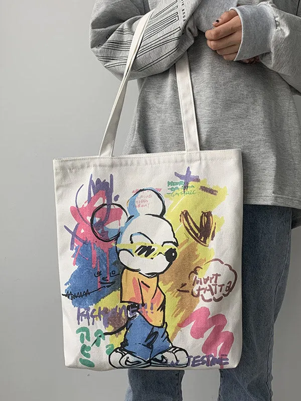 Cartoon Doodle Canvas Bag