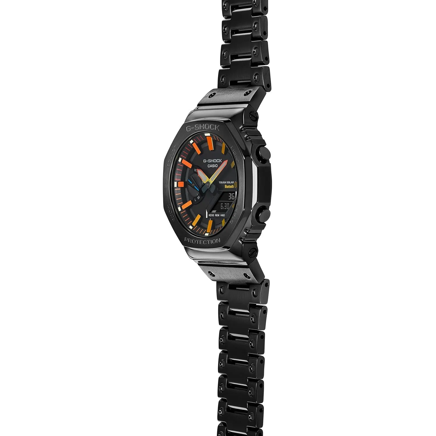 Casio G-Shock 2100 Full Metal Black Orange Yellow GMB2100BPC-1A