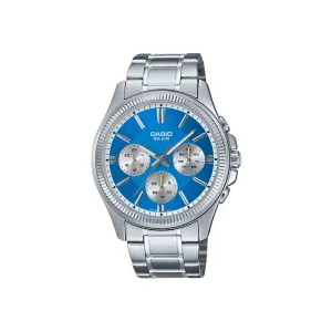 Casio Men's Chronograph Casual Watch MTP-1375D-2A2VDF Silver Stainless Steel Strap