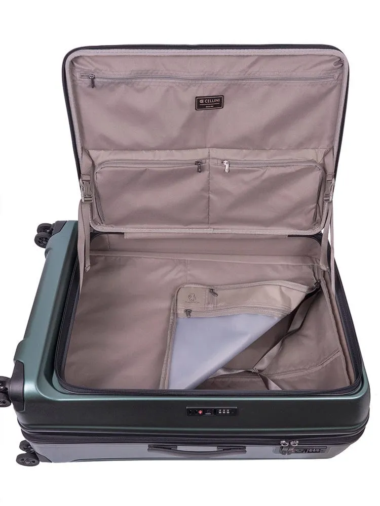 Cellini Tri Pak Large 4 Wheel Trolley Case Includes 2 Large Packing Cube 110753
