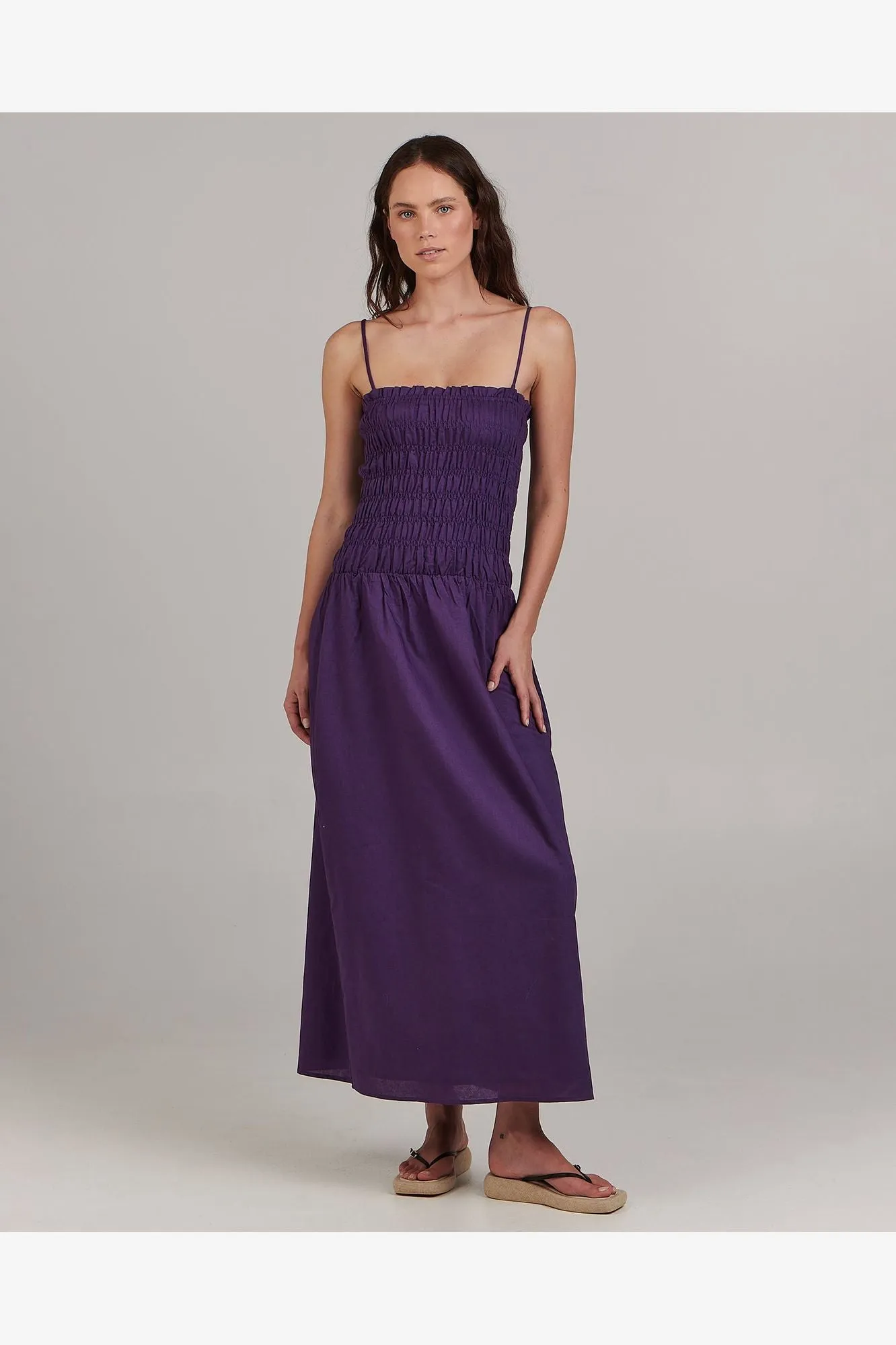 CHARLIE HOLIDAY AMANDA MAXI DRESS - DEEP PURPLE